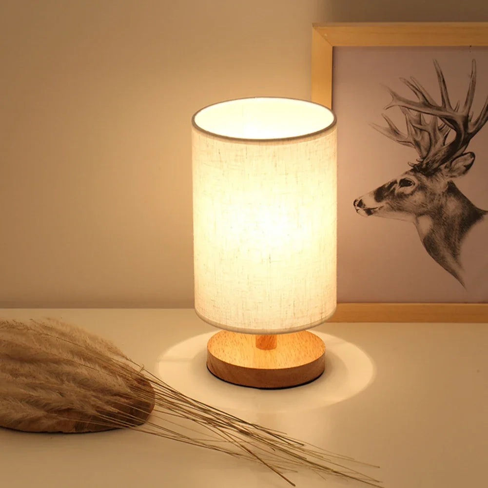 Vintage Wooden Table Lamp