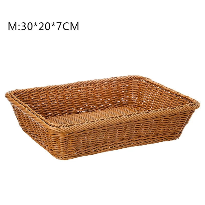 Handwoven Bamboo Bread & Food Storage Tray