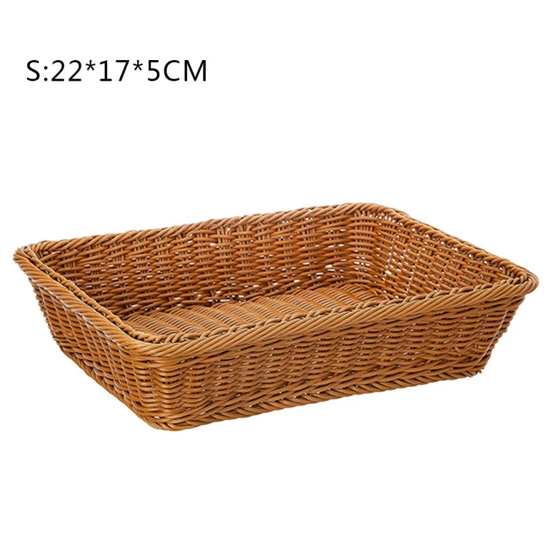 Handwoven Bamboo Bread & Food Storage Tray