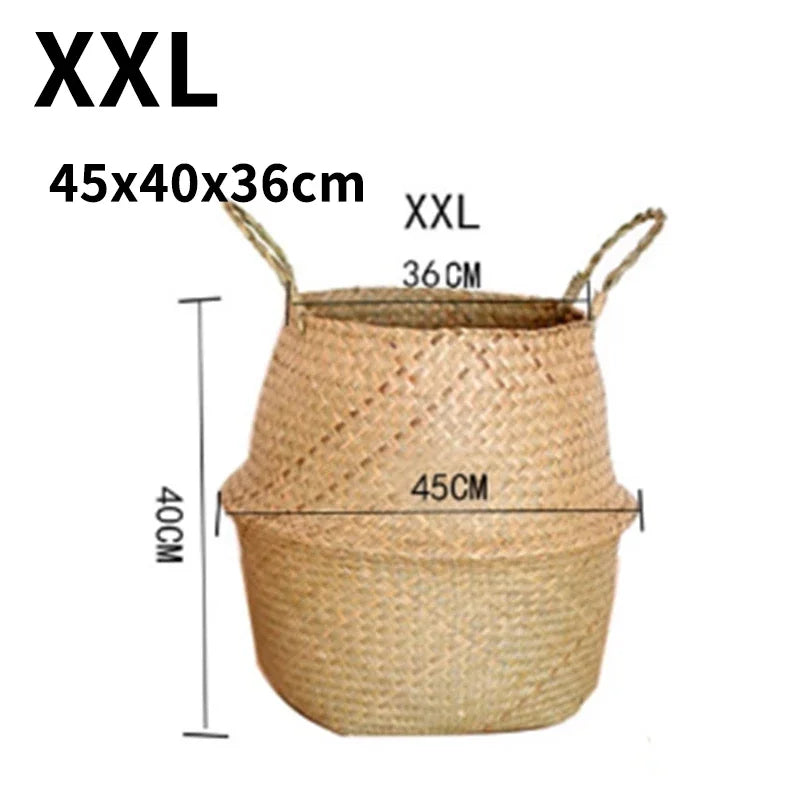 Seaweed Wicker Basket – Multi-Purpose Rattan Storage Solution