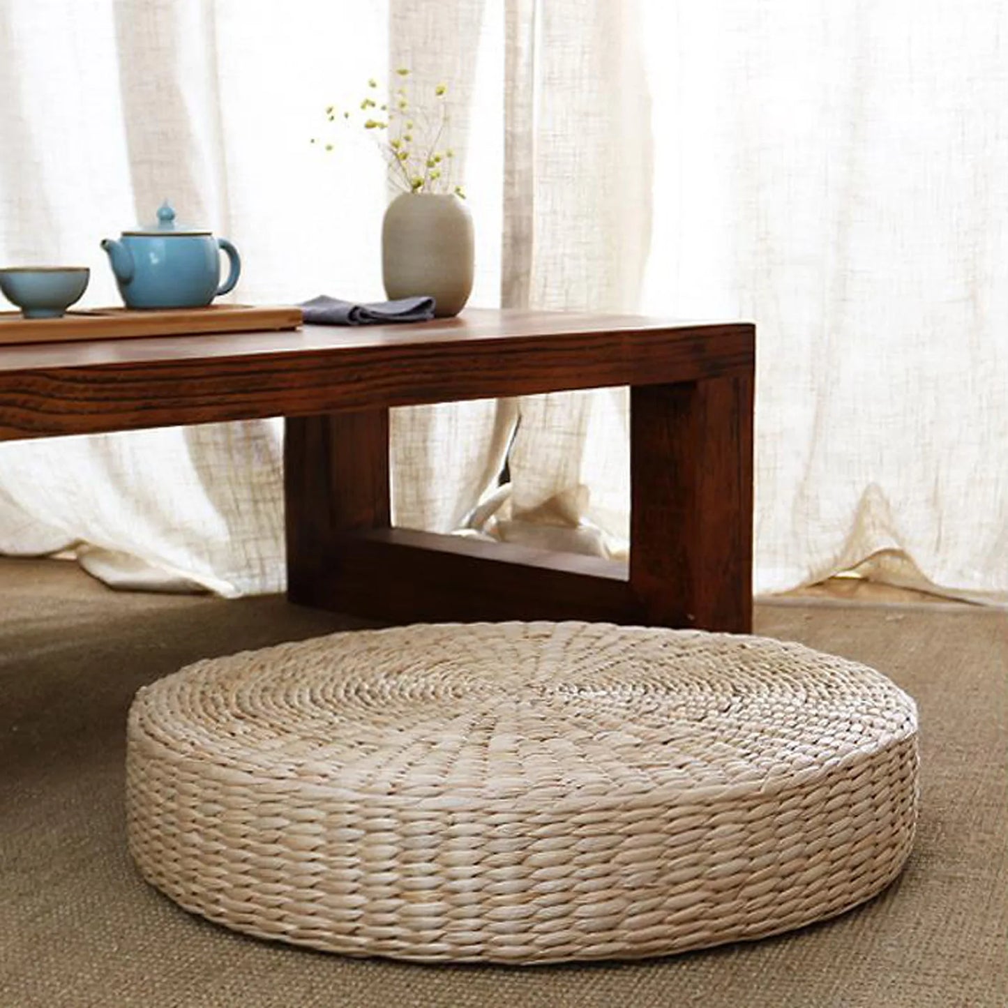 Handwoven Straw Seat Cushion
