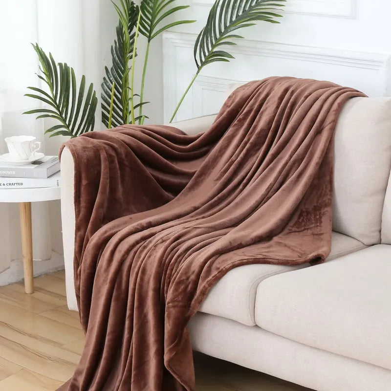 Cozy Coral Velvet Plush Blanket