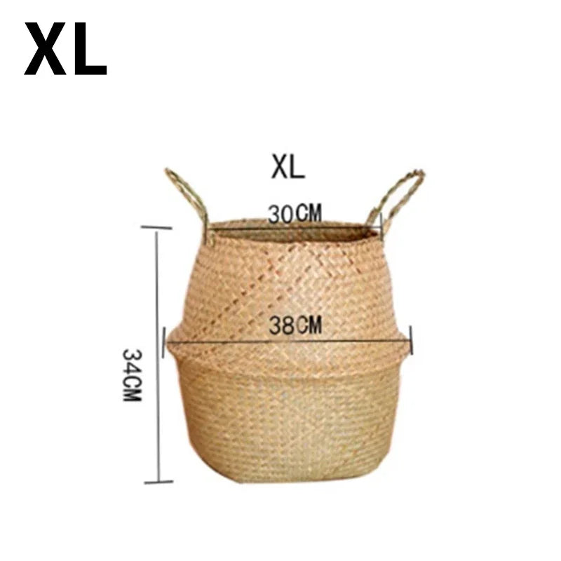 Seaweed Wicker Basket – Multi-Purpose Rattan Storage Solution