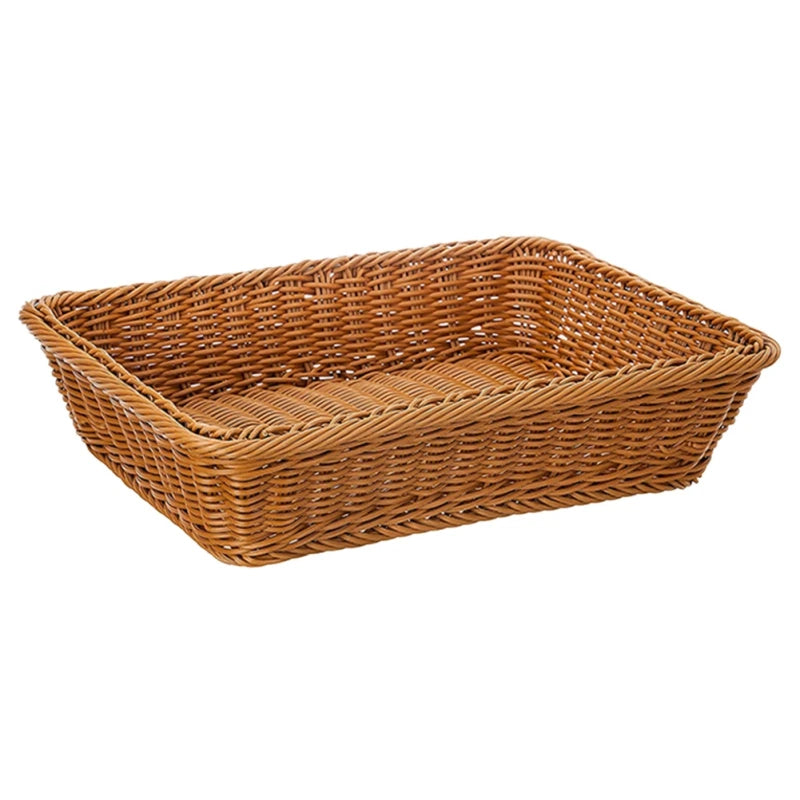 Handwoven Bamboo Bread & Food Storage Tray