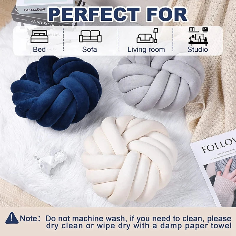 Handmade Knotted Ball Cushion