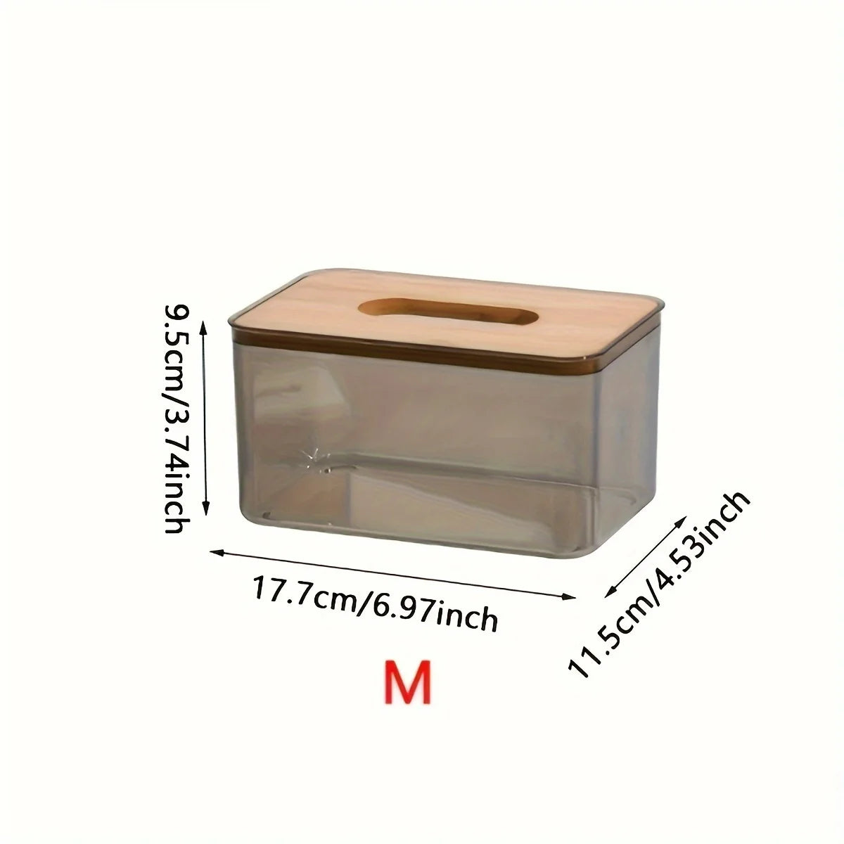 Bamboo Tissue Storage Box