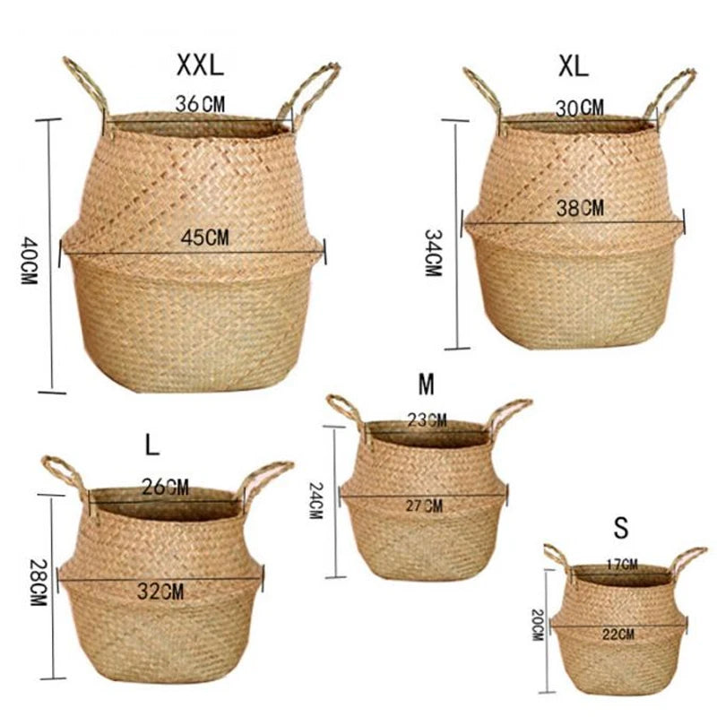 Seaweed Wicker Basket – Multi-Purpose Rattan Storage Solution