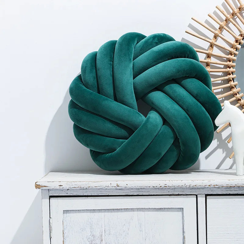 Handmade Knotted Ball Cushion
