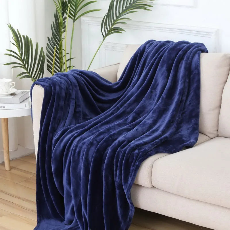 Cozy Coral Velvet Plush Blanket