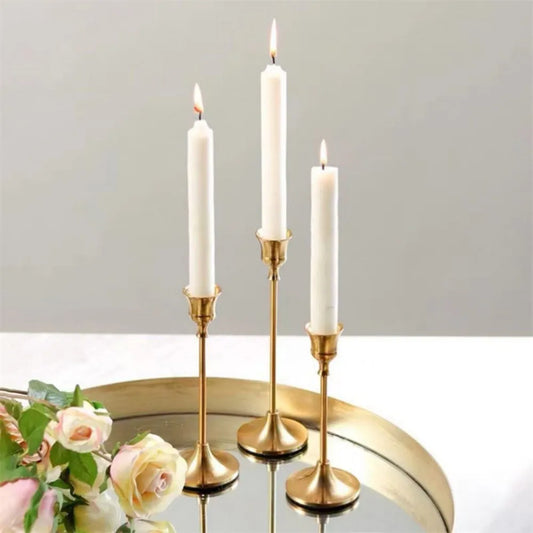 3-Piece Vintage European Style Candle Holder Set
