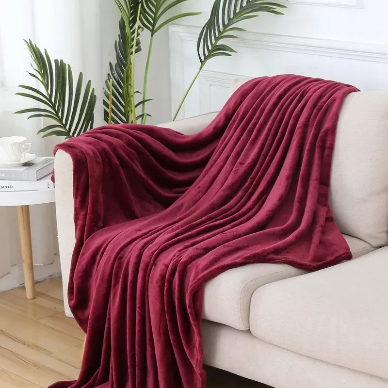 Cozy Coral Velvet Plush Blanket