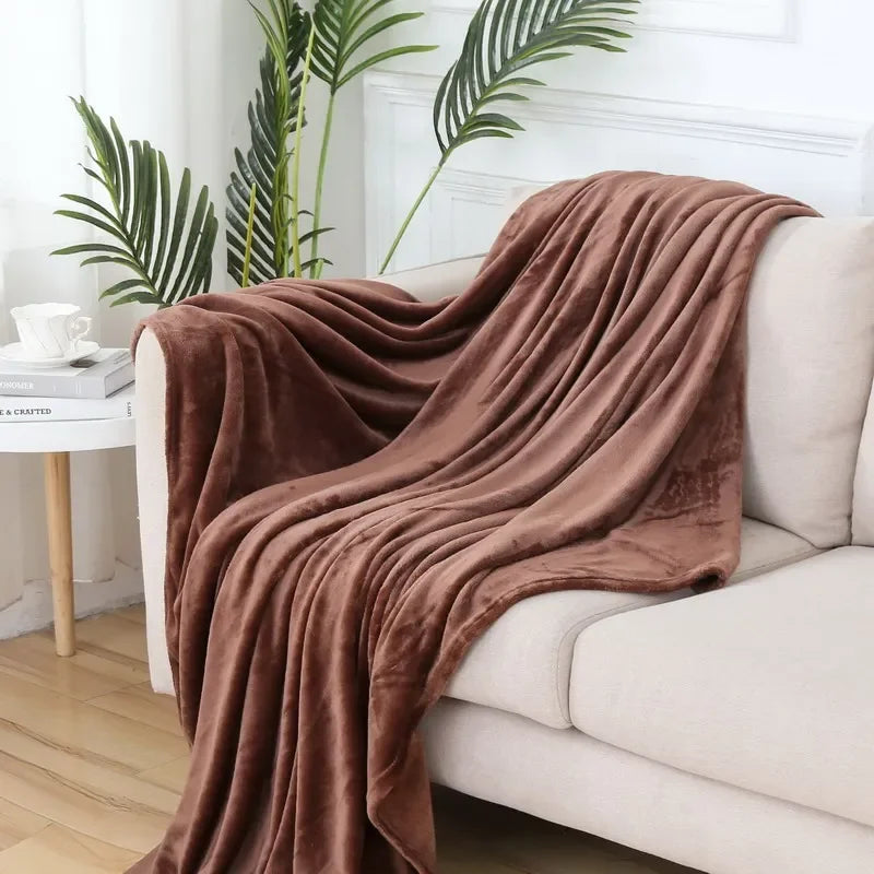 Cozy Coral Velvet Plush Blanket