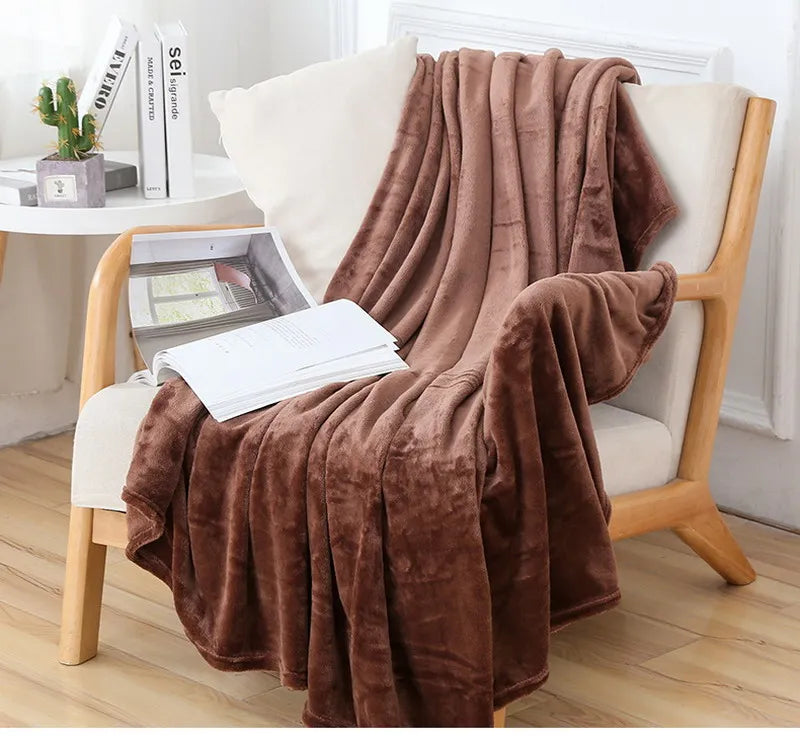 Cozy Coral Velvet Plush Blanket