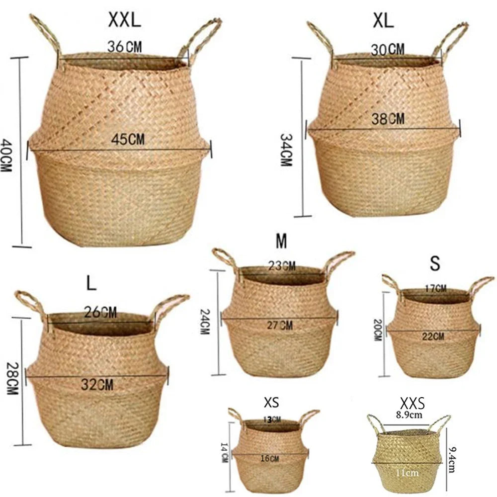 Seaweed Wicker Basket – Multi-Purpose Rattan Storage Solution