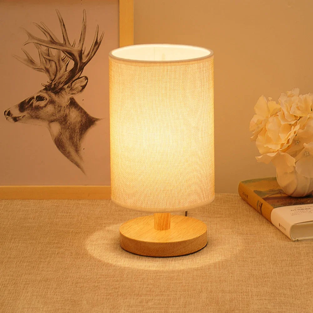 Vintage Wooden Table Lamp