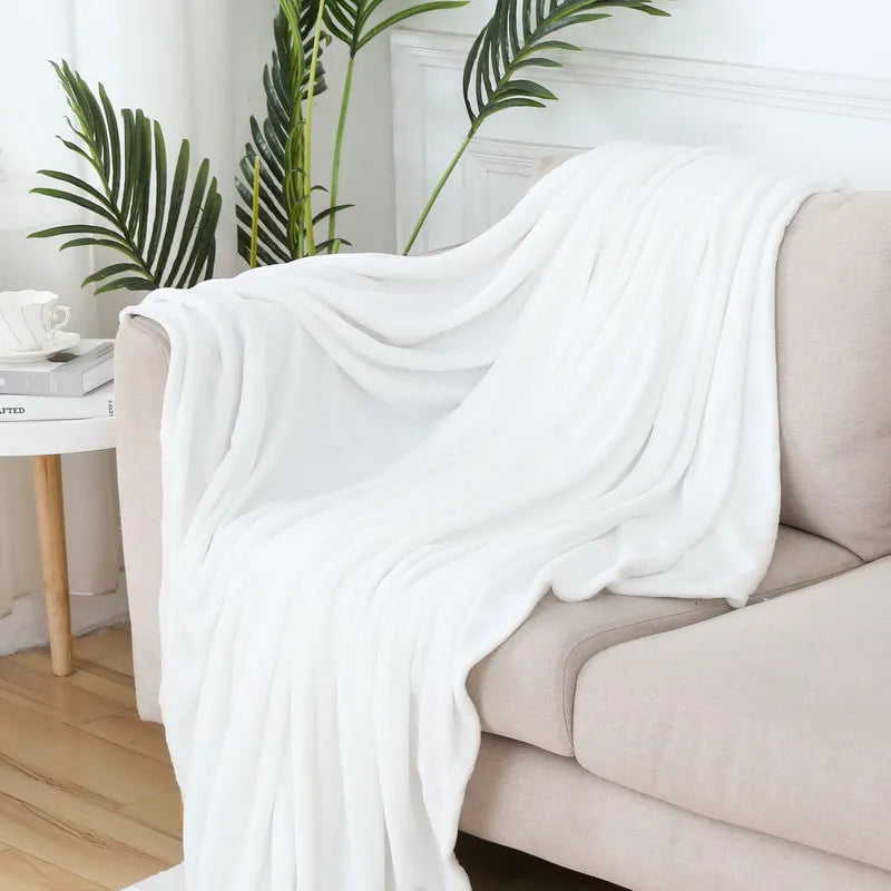 Cozy Coral Velvet Plush Blanket
