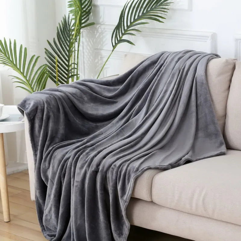 Cozy Coral Velvet Plush Blanket