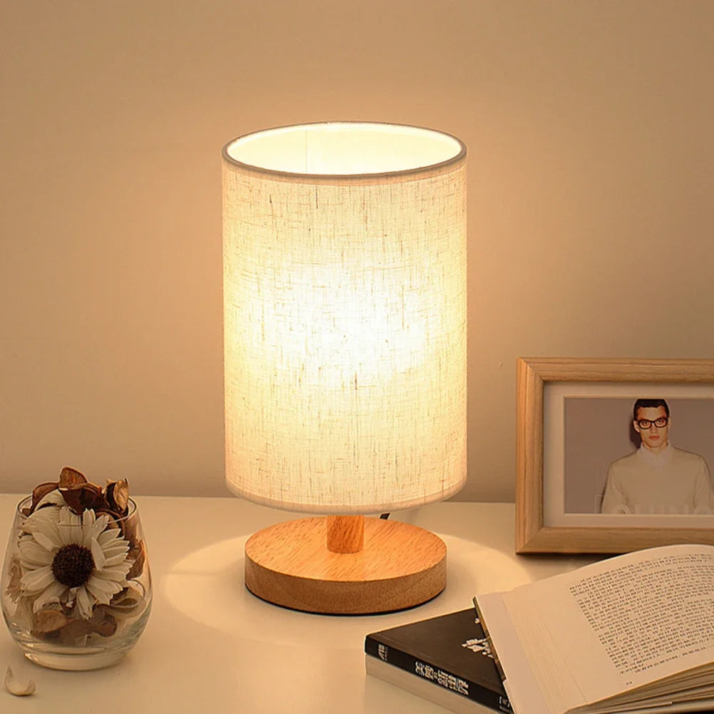 Vintage Wooden Table Lamp