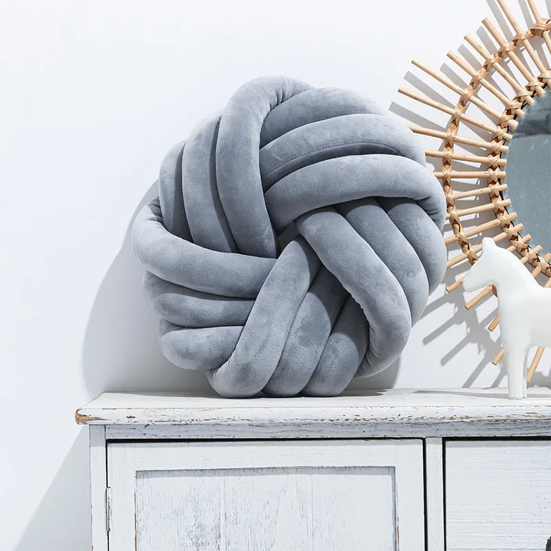 Handmade Knotted Ball Cushion