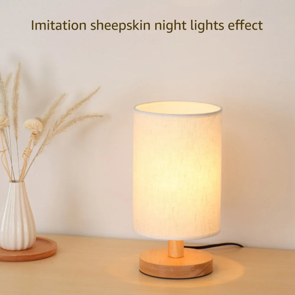 Vintage Wooden Table Lamp