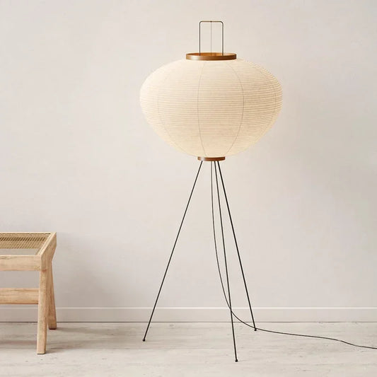 Wabi Sabi Vintage Standing Paper Floor Lamp