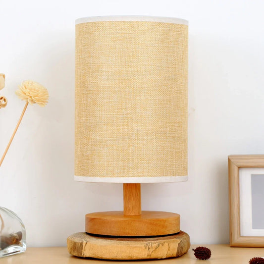 Vintage Wooden Table Lamp