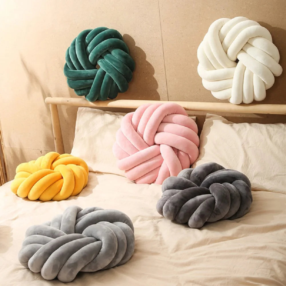 Handmade Knotted Ball Cushion
