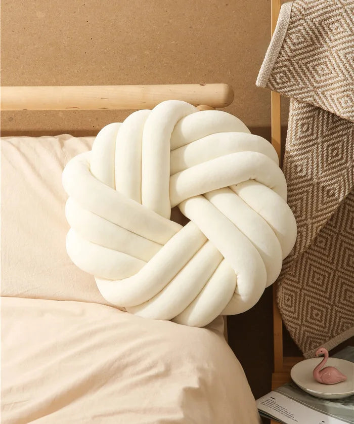Handmade Knotted Ball Cushion