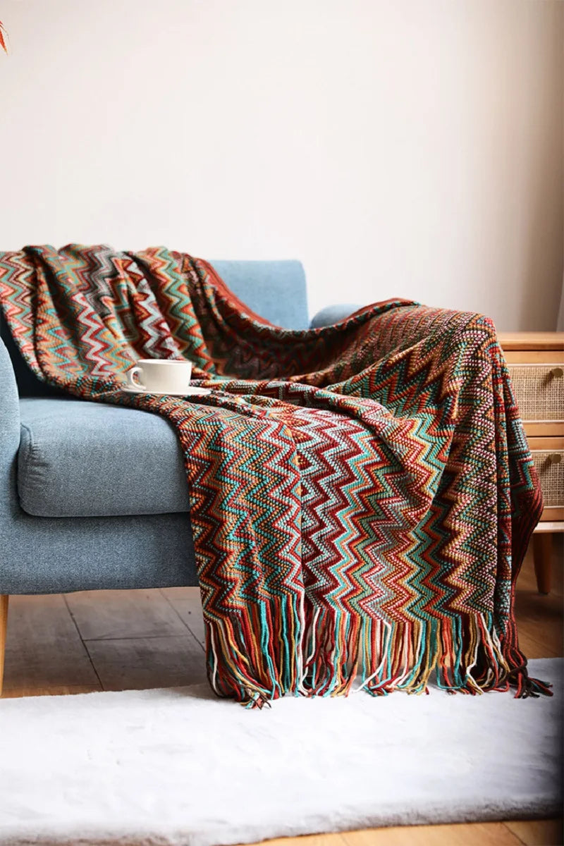 Acryl Hand Knitted Blanket