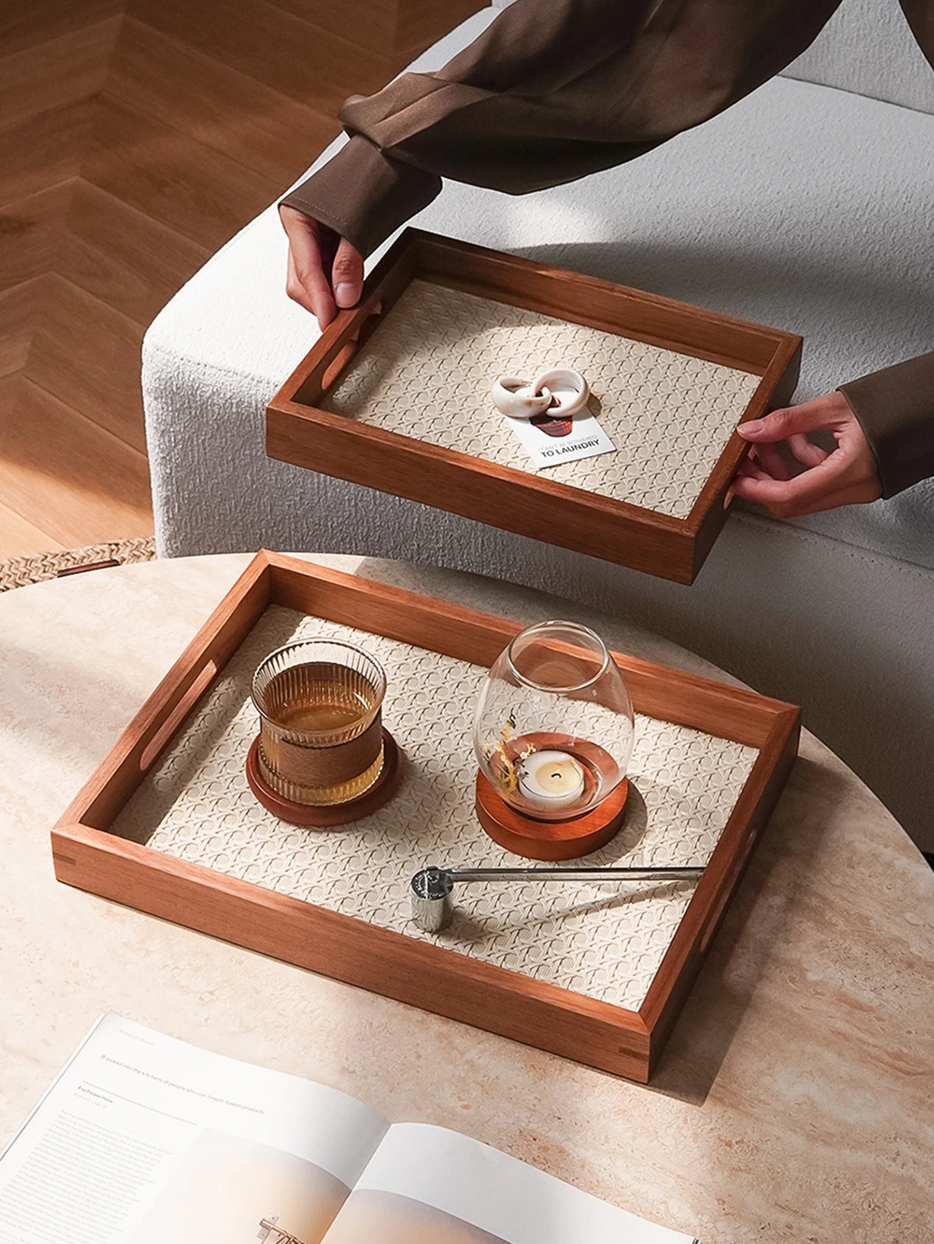 Acacia Wood Decorative Tray