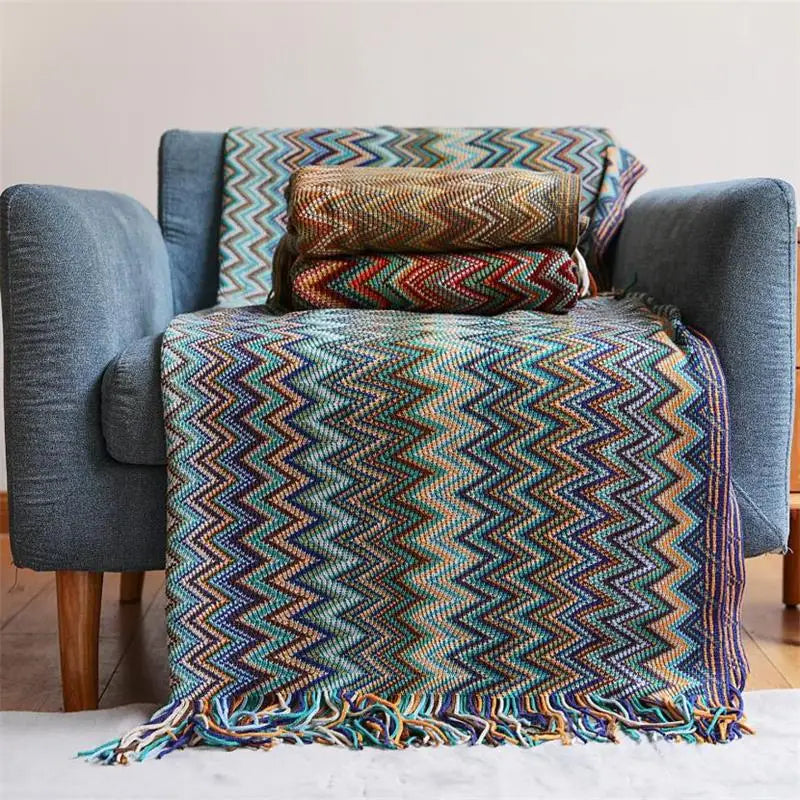 Acryl Hand Knitted Blanket