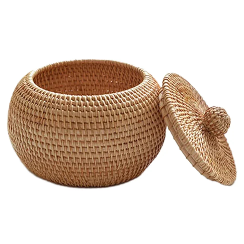 Woven Rattan Storage Basket