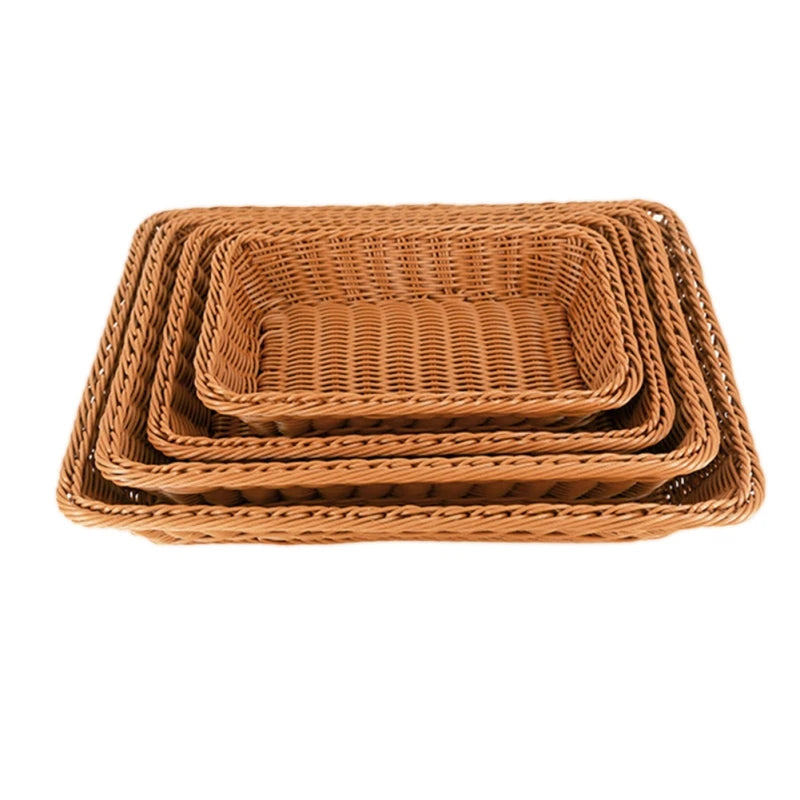 Handwoven Bamboo Bread & Food Storage Tray