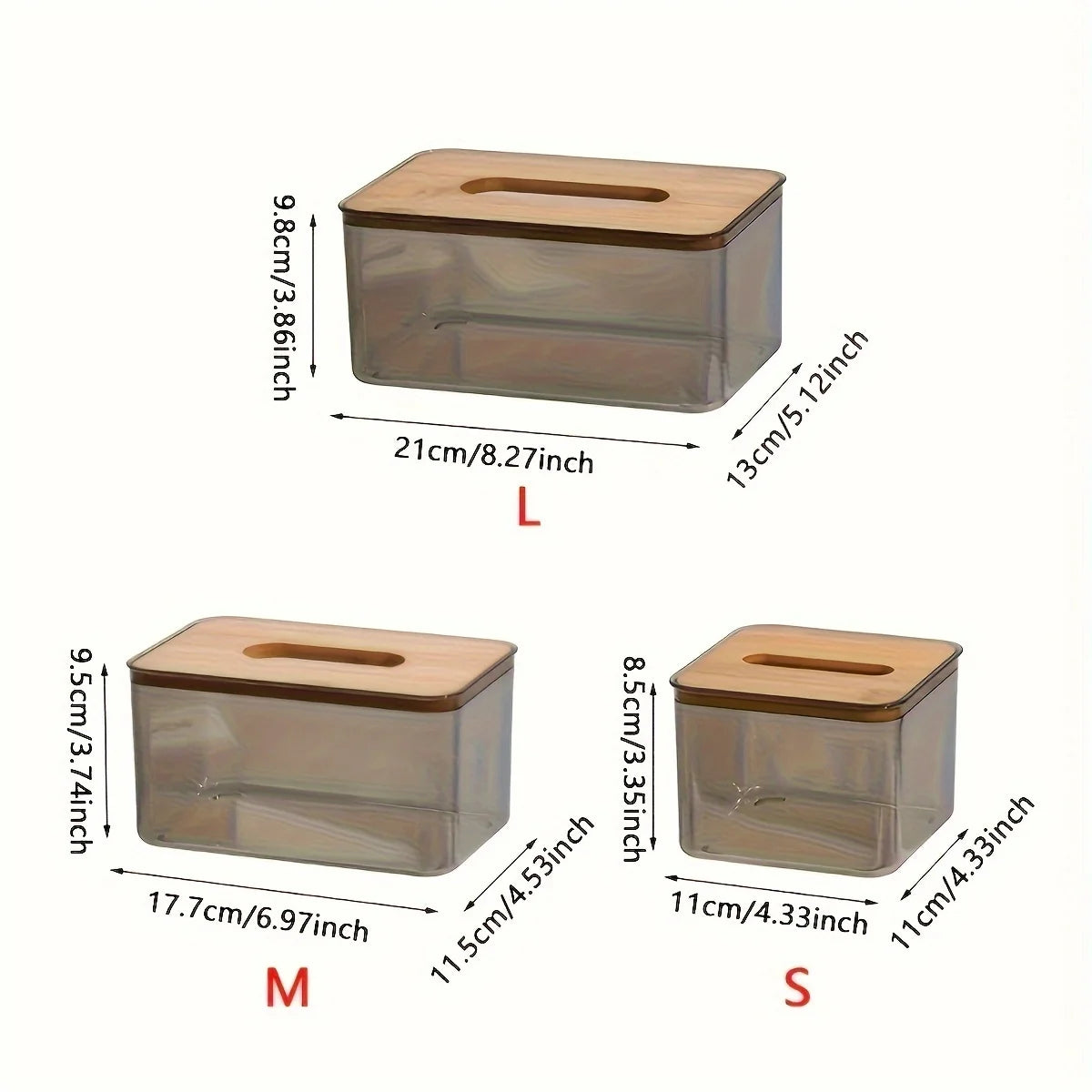 Bamboo Tissue Storage Box