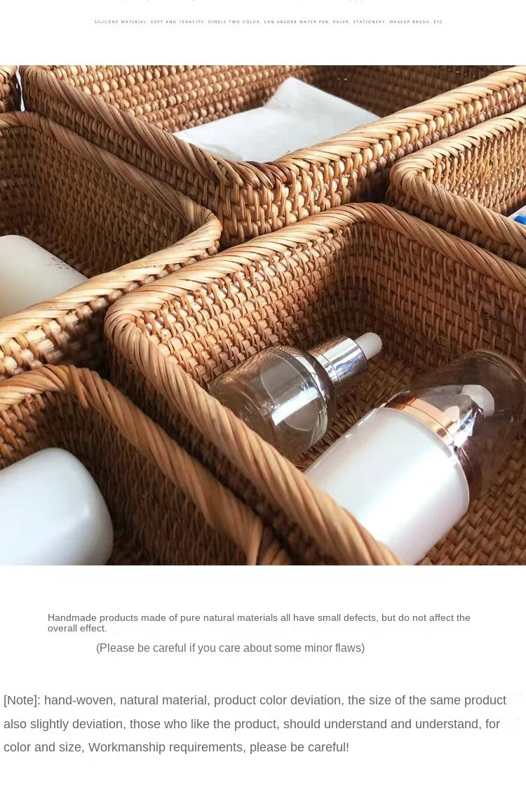 Hand-Woven Rattan Storage Basket