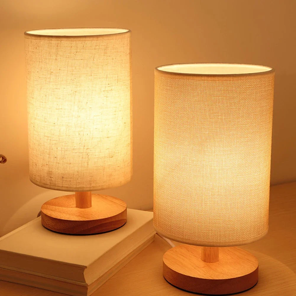 Vintage Wooden Table Lamp