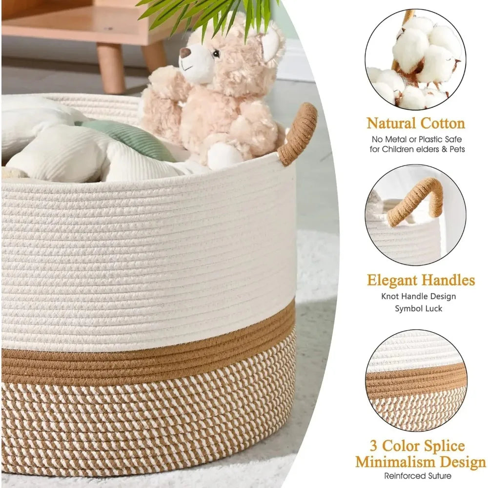 Woven Cotton Rope Storage Basket
