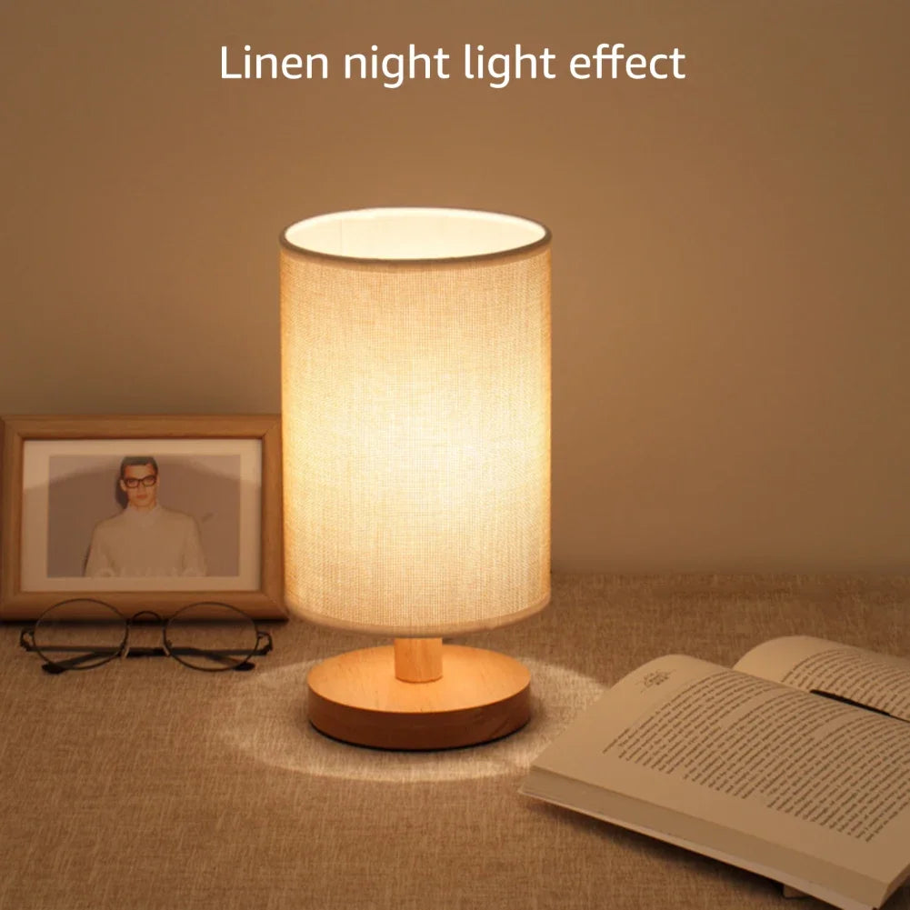 Vintage Wooden Table Lamp