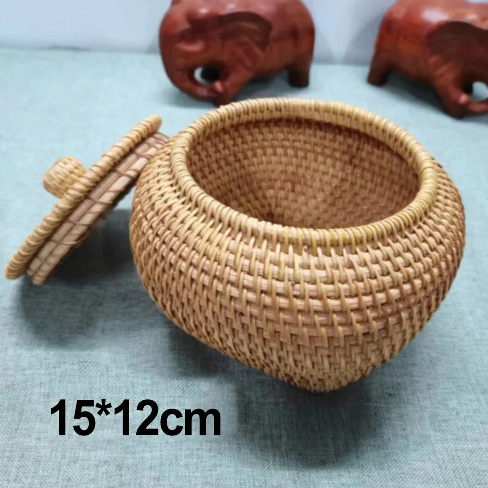 Woven Rattan Storage Basket