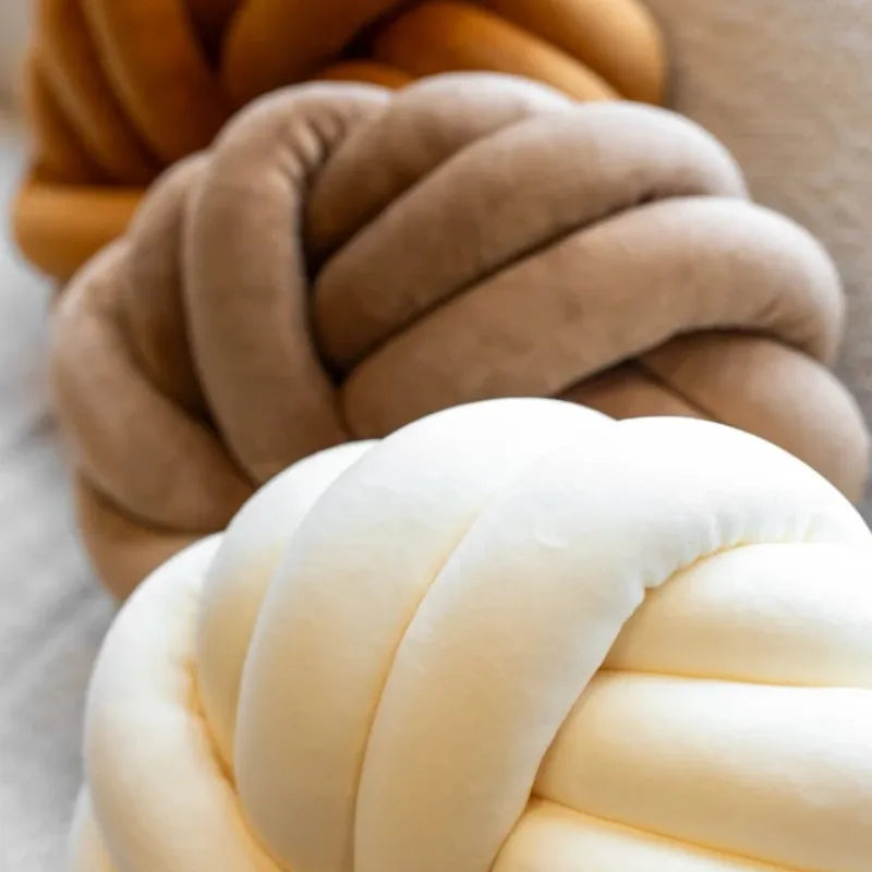 Handmade Knotted Ball Cushion