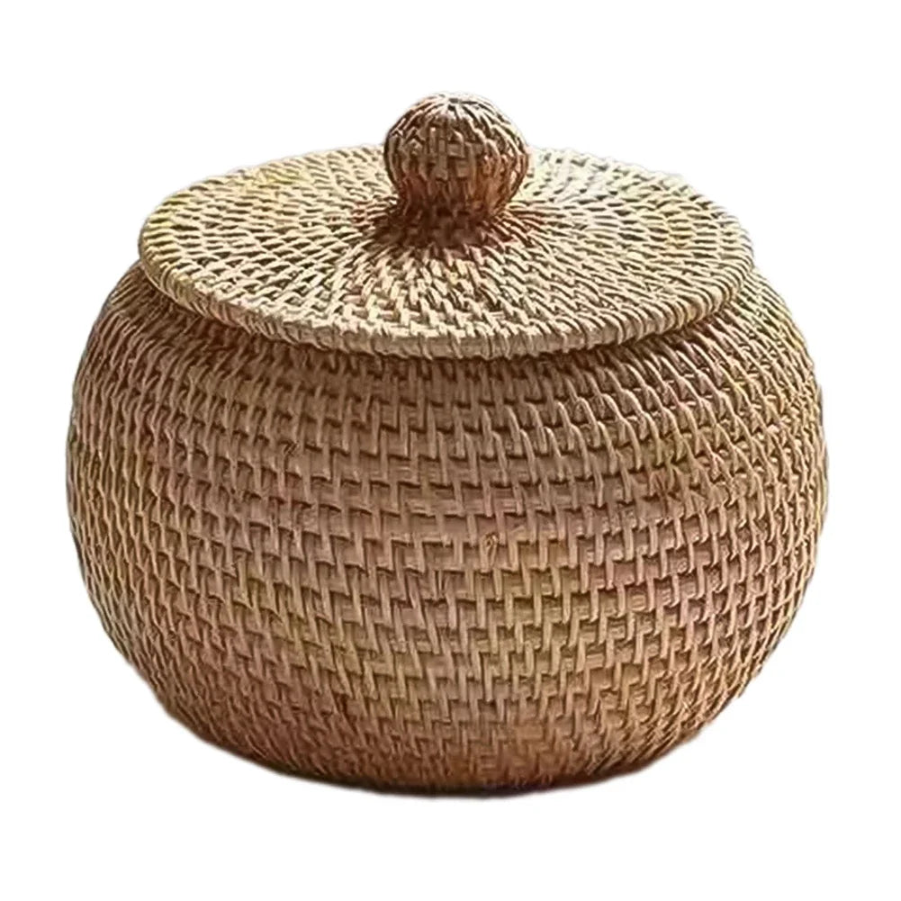 Woven Rattan Storage Basket