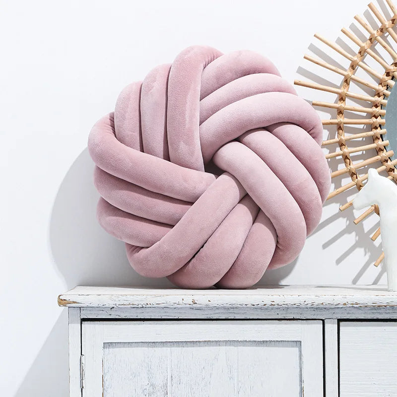 Handmade Knotted Ball Cushion