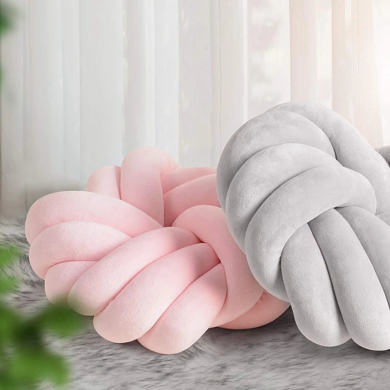 Handmade Knotted Ball Cushion