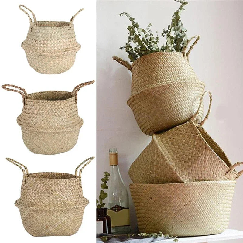 Seaweed Wicker Basket – Multi-Purpose Rattan Storage Solution