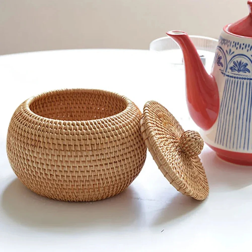 Woven Rattan Storage Basket