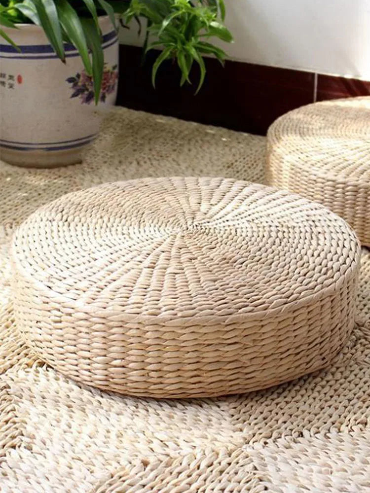 Handwoven Straw Seat Cushion