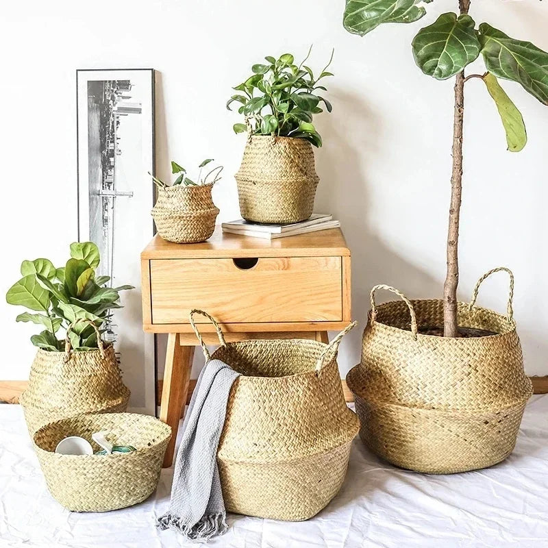 Seaweed Wicker Basket – Multi-Purpose Rattan Storage Solution