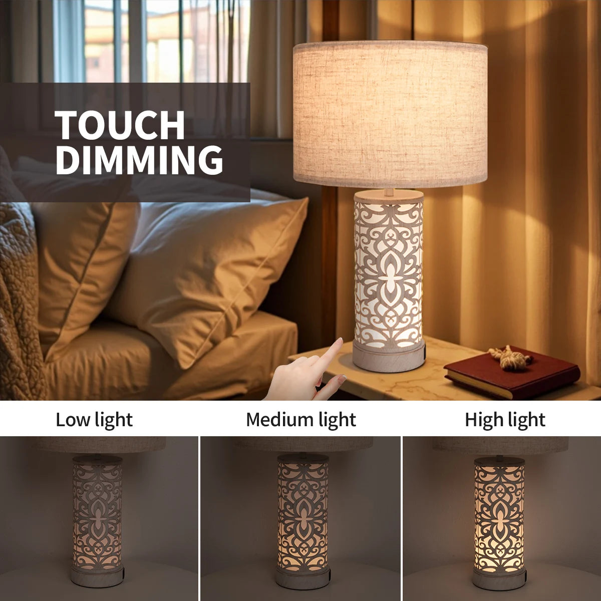Premium Table Lamp with USB charging