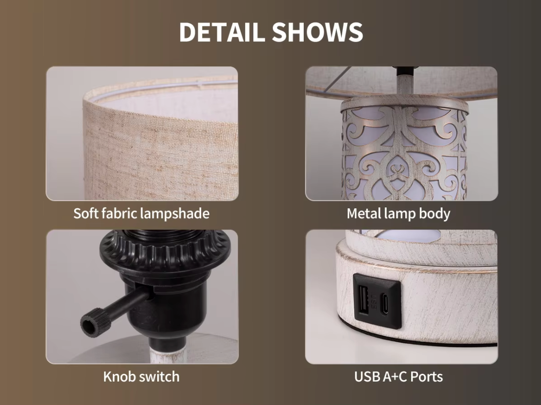 Premium Table Lamp with USB charging