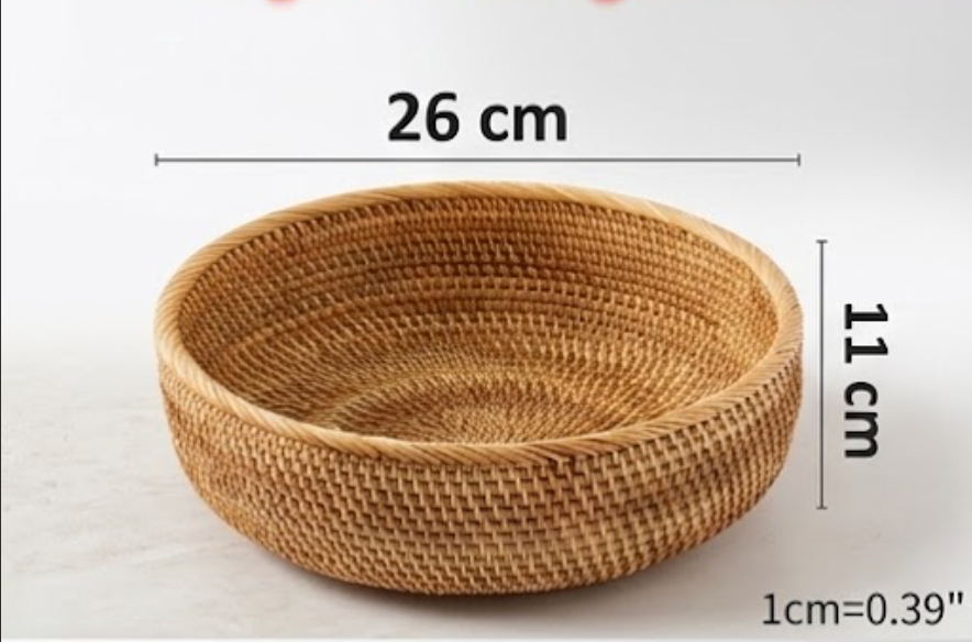Hand-Woven Rattan Storage Basket